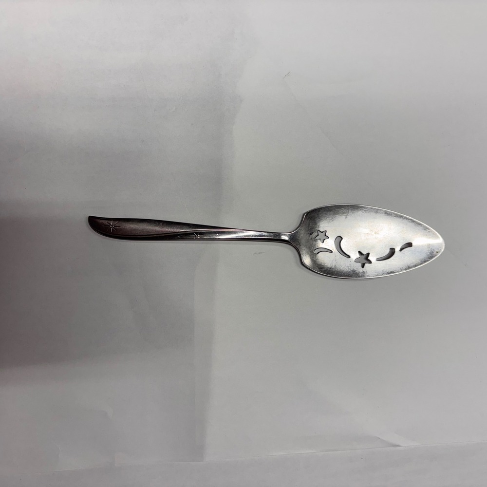Oneida Community Stainless Morning Rose Pierced Tomato Server Vintage Starburst